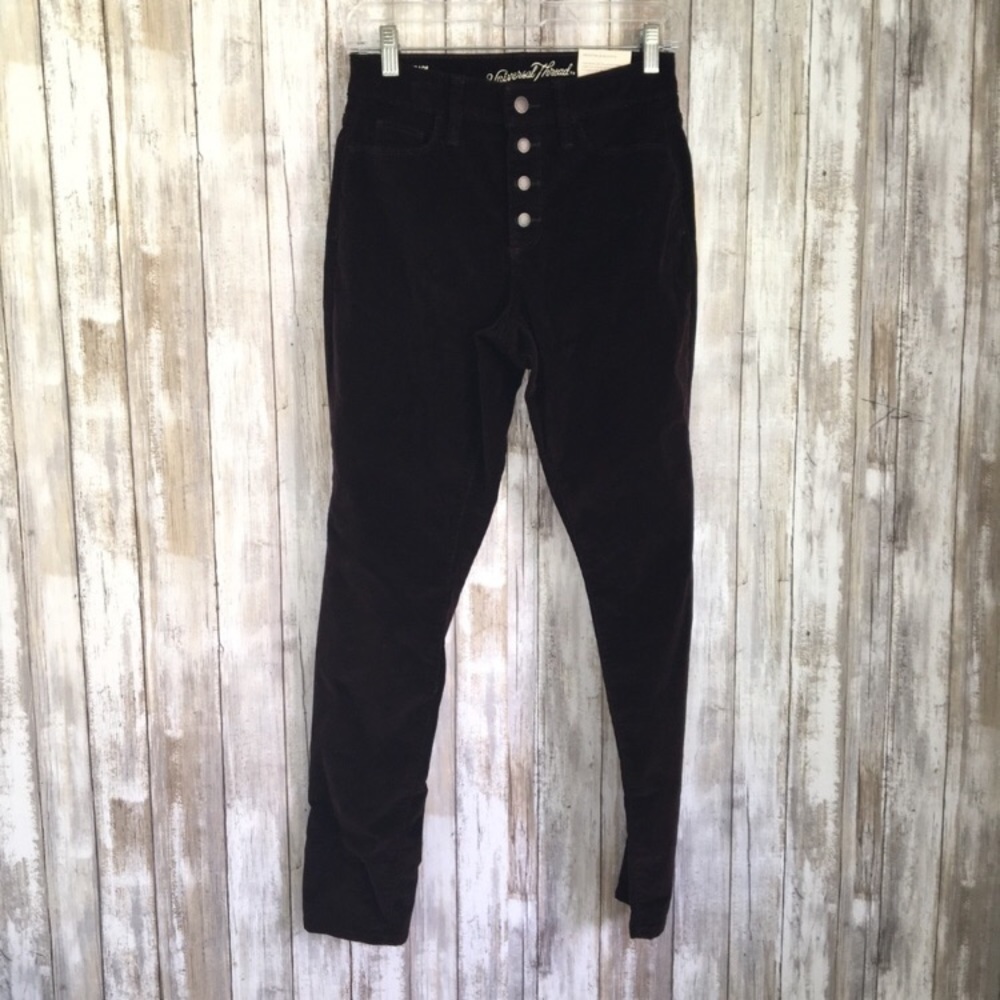 NWT Universal Thread High Rise Maroon Corduroy Jeans - Picture 2 of 5